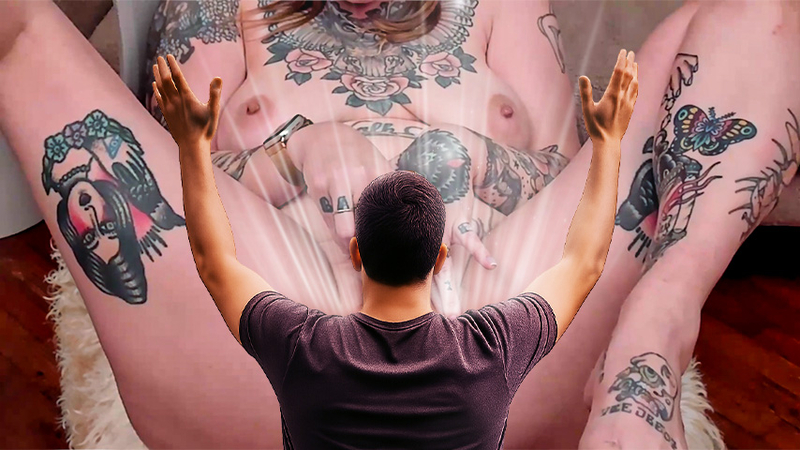 Adorazione della figa di una dea completamente nuda. Zoom ravvicinato