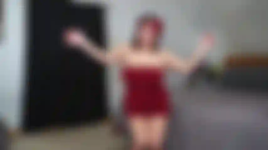 Maroon Dress Strip Dance