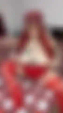 Naked in Red Latex, spreading my legs for you