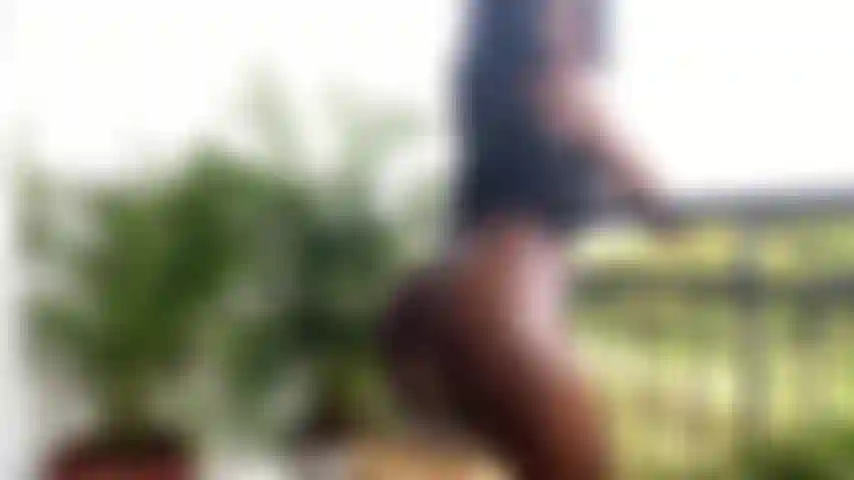 RIDING ON BALCONY,NAUGHTY GIRL