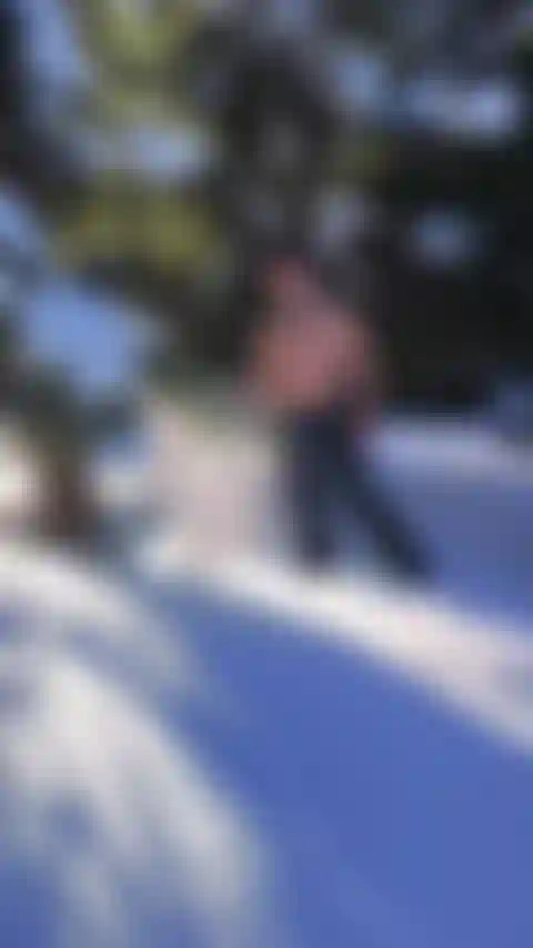 Sto solo scherzando in topless nella neve.
