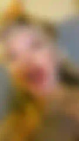 Candys pretty face glossy lips licking them teasing