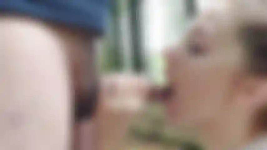 Blowjob in the woods - he cums in my mouth!!