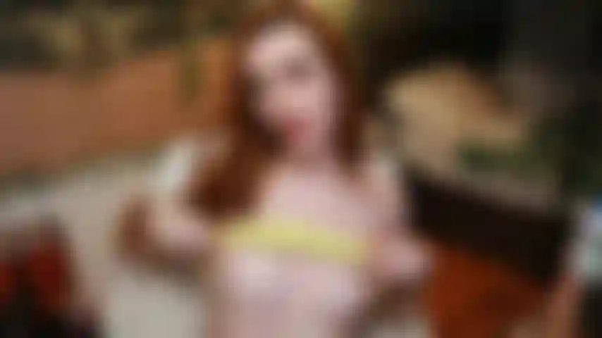 Sneaky Topless Blowjob tease with lots of SPIT