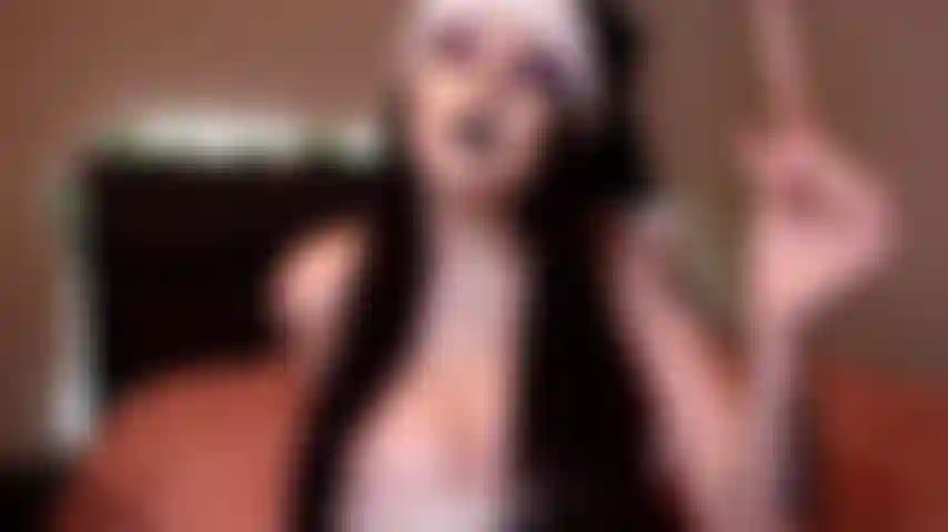 Goth Girl Christmas Candy Cane Fuck