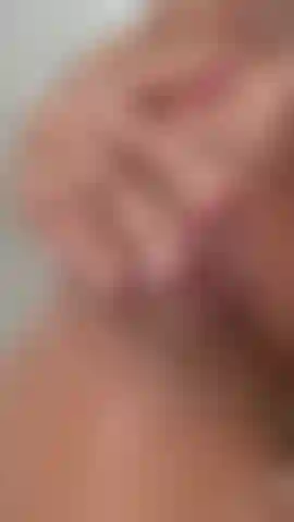 Playing with my tight Asian pussy close up in the shower