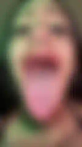 Long tongue and naked tits