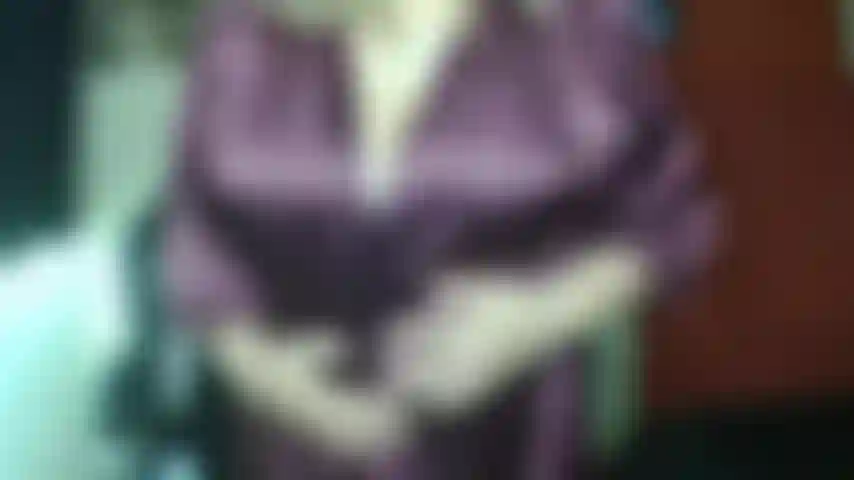 Purple Bra and Panty Tease