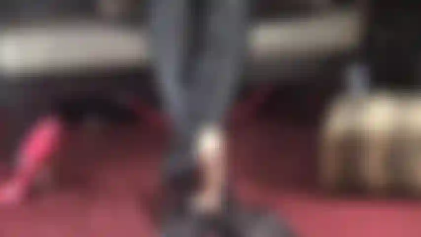 Femdom Leather Bootjob - Stiletto high heel leather boots and gloves extract your cum.