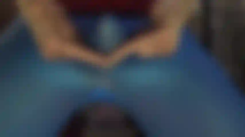 Nylon cock worship - Her big cock so erect, stretching the pantyhose layers. Adore Mistress' beautiful cock bulge in blue tights as she jerks it with gloved hands.