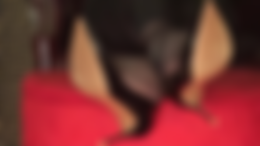 Che gioca con le scarpe e le caviglie incrociate, i piedi appoggiati sul pouf.