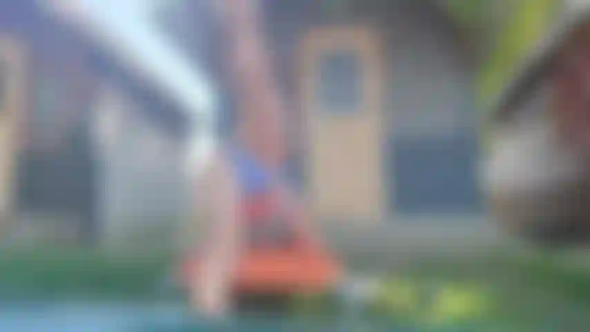 Stretching all'aperto.