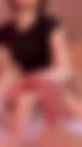 Squatting on a massage wand (glass)