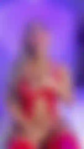 your brunette in fiery red lingerie