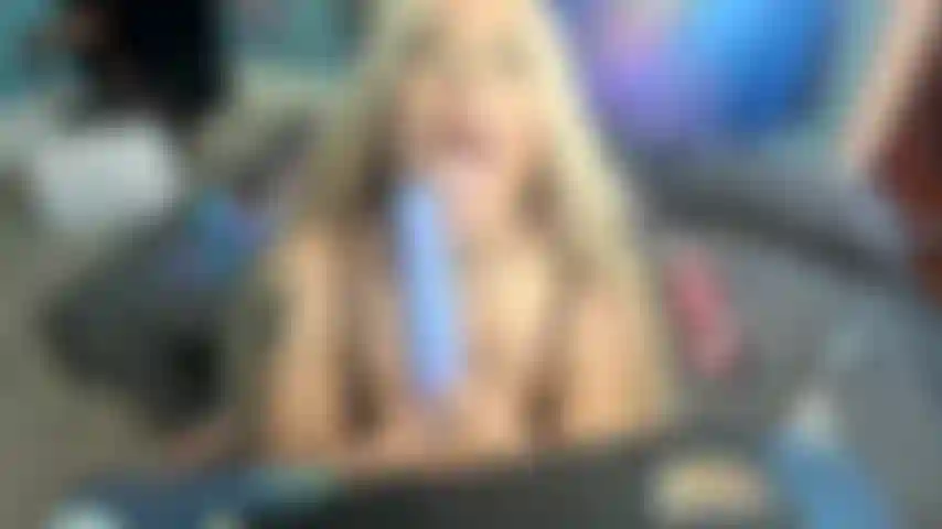 Blonde Slut Gags on Married Cock