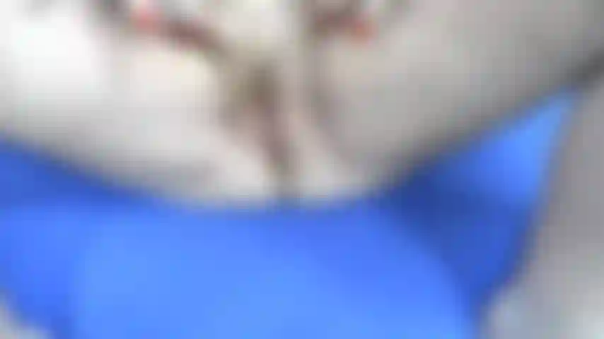 Punto di vista con la figa aperta, clitoride e peli della figa.