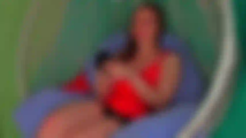 Fingering pussy  in black medical gloves